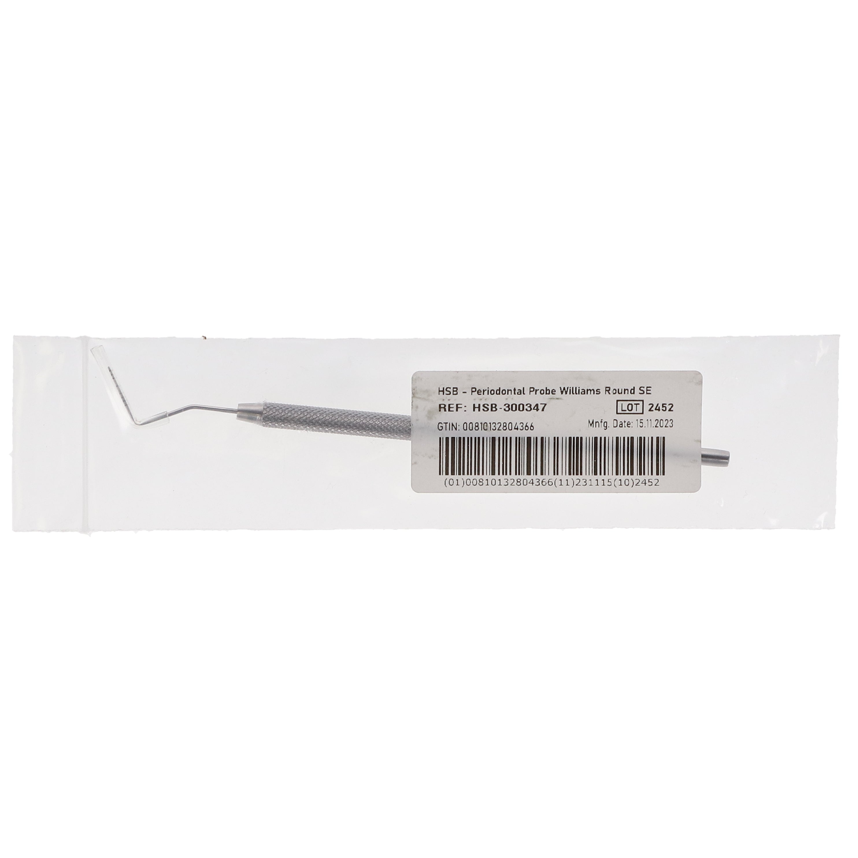 House Brand Dentistry 300347 HSB Single End Williams Periodontal Probe Round Handle House Brand Dentistry 300347 HSB Single End Williams Periodontal Probe Round Handle